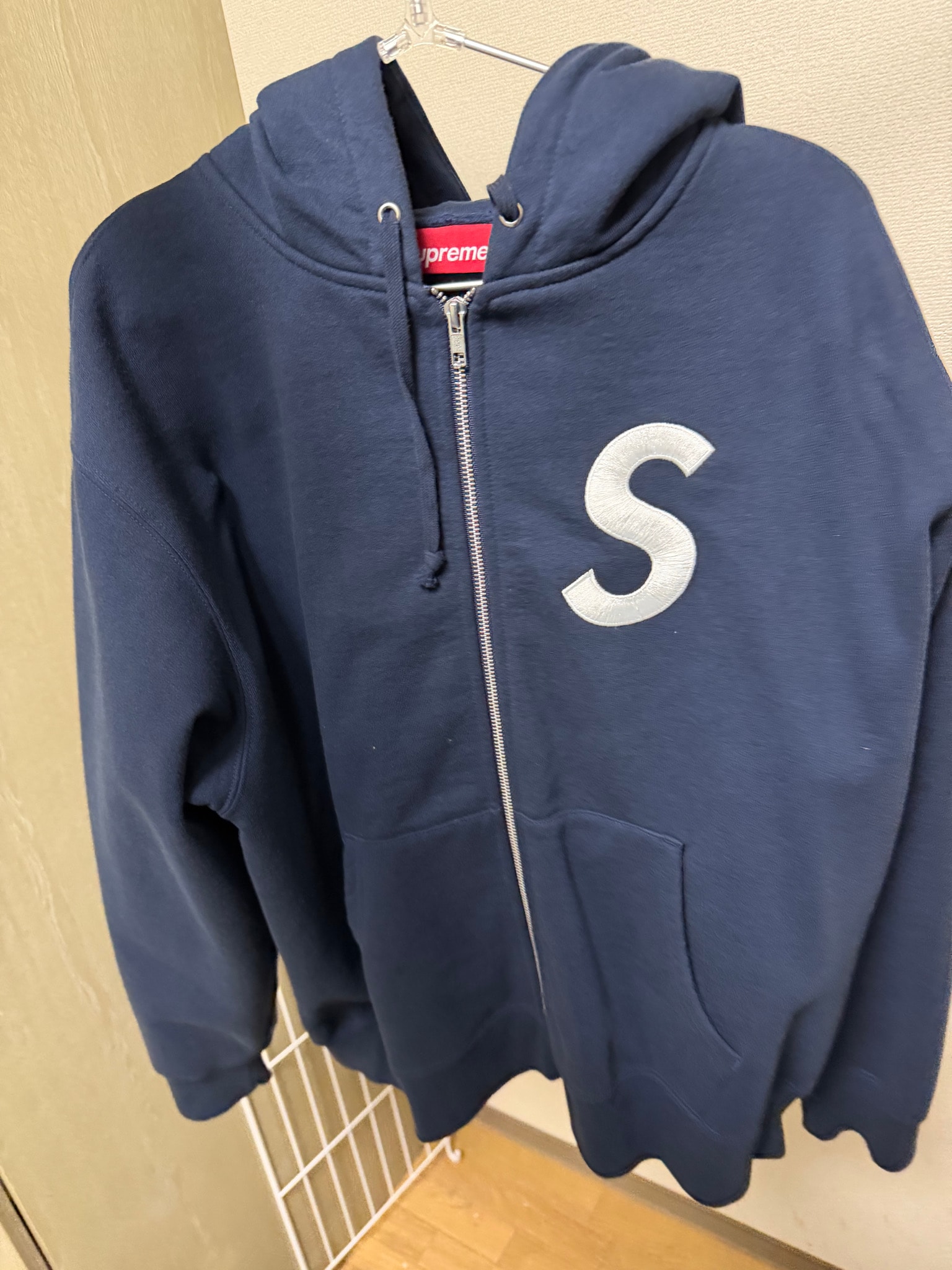 Supreme S Logo Zip Up Hooded Sweatshirt (25FW) "Navy"