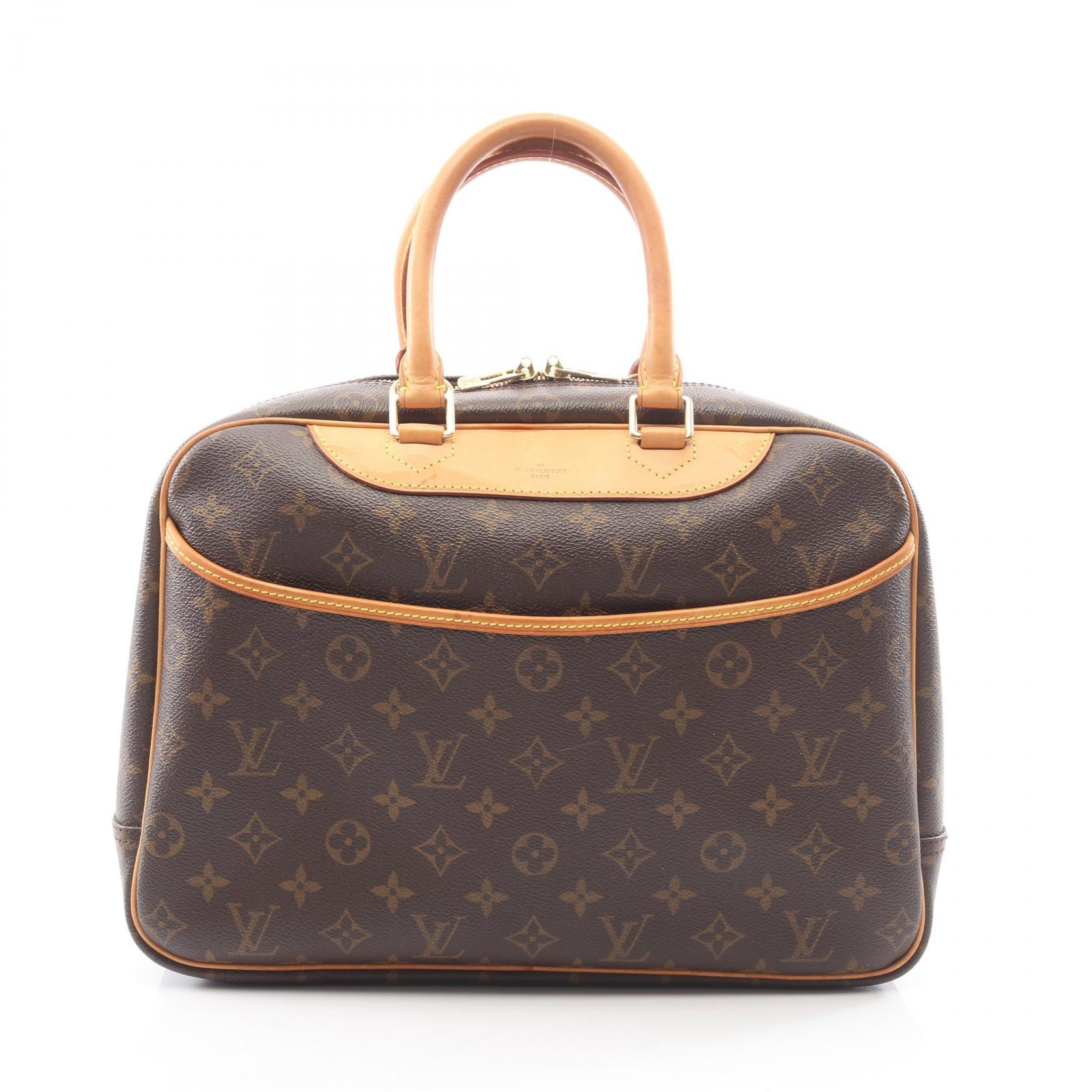 ルイ・ヴィトン LOUIS VUITTON ドーヴィル ボーリングヴァニティ モノグラム ハンドバッグ バッグ PVCコーティングキャンバス レザー レディース ブラウン系 M47270 【中古】