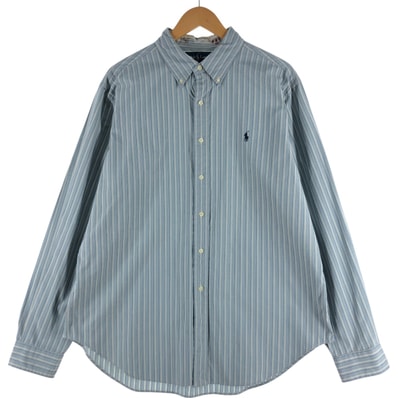古着 ラルフローレン Ralph Lauren CLASSIC FIT 長袖 ボタンダウンストライプシャツ メンズXL相当/eaa534798