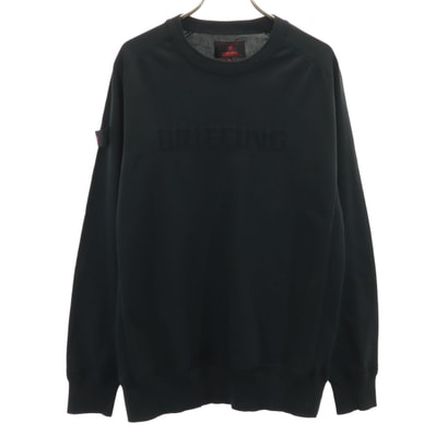 美品 BRIEFING ブリーフィング ゴルフ 長袖 クルーネック ニット M ブラック