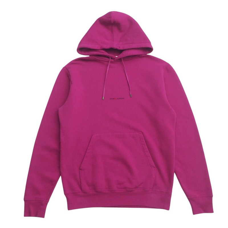SAINT LAURENT PARIS サンローランパリ パーカー サイズXS(155/80Y) プルオーバー ロゴプリント イタリア製 ブランド古着【中古】20250403/RA3963
