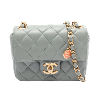 シャネル CHANEL ミニマトラッセ ショルダーバッグ バッグ ラムスキン(羊革) レディース グリーン系 【中古】