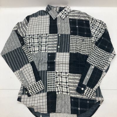 Supreme プリントパッチワーク フランネルシャツ