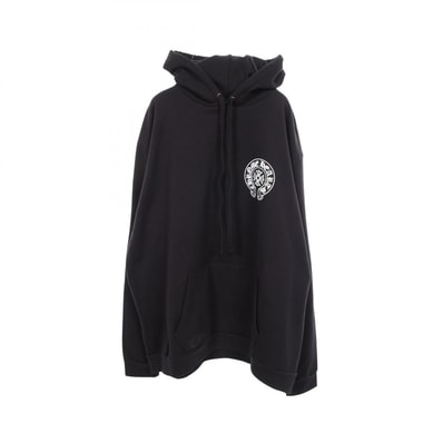 クロムハーツ CHROME HEARTS ホースシュー バックプリント 東京限定 パーカー 衣料品 トップス コットン メンズ ブラック系 【中古】
