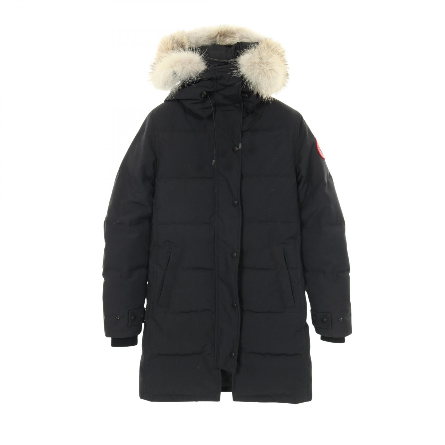 カナダグース CANADA GOOSE MACKENZIE PARKA マッケンジー パーカ ダウンジャケット 衣料品 アウター ナイロン レディース ブラック系 【中古】