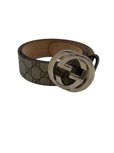 GUCCI GG Supreme Belt With G Buckle "Beige/Ebony"