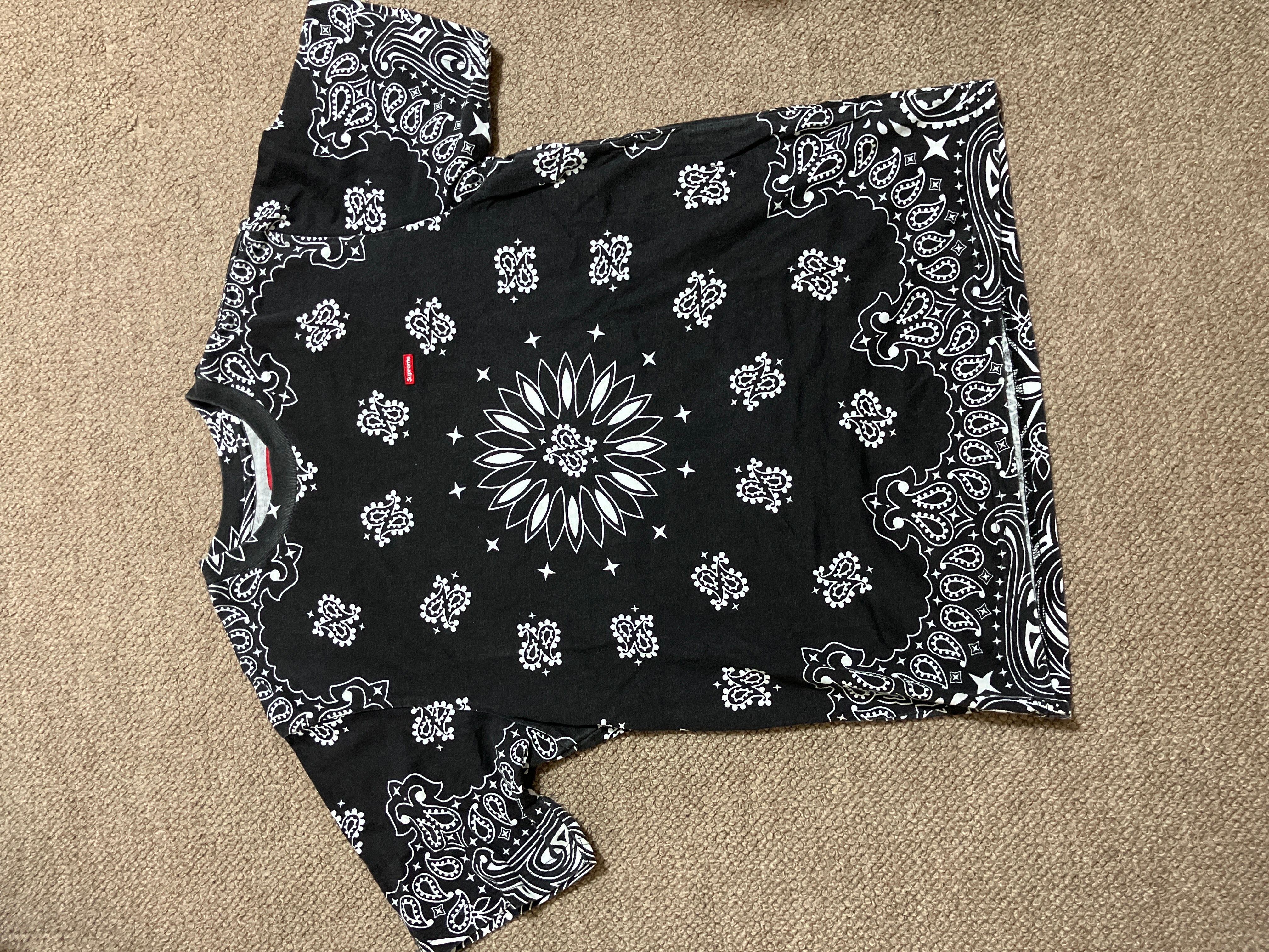 Supreme Small Box Tee "Bandana Black"(21SS)