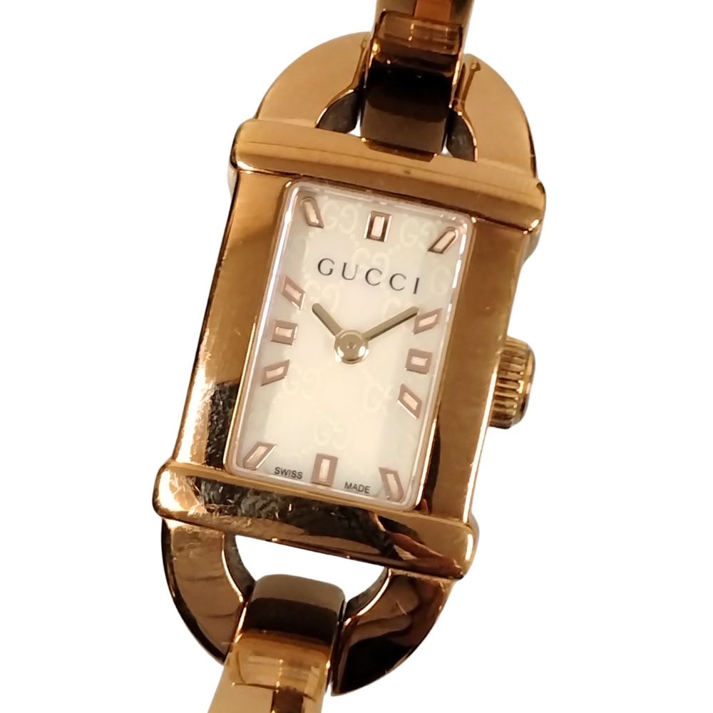 GUCCI グッチ 6800L バングルウォッチ シェル文字盤 クォーツ レディース 腕時計 正規品 / C298