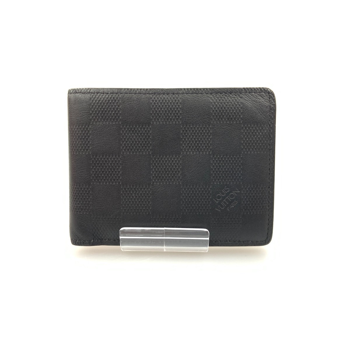 〇〇LOUIS VUITTON ルイヴィトン ダミエ アンフィニ ポルトフォイユ ミュルティプル 二つ折り短札入れ N63124 ブラック