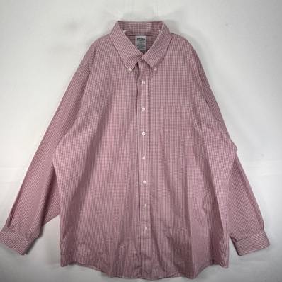 古着 ブルックスブラザーズ Brooks Brothers 長袖シャツ ボタンダウン 胸ポケット REGENT 2XL レッド系 チェック メンズ