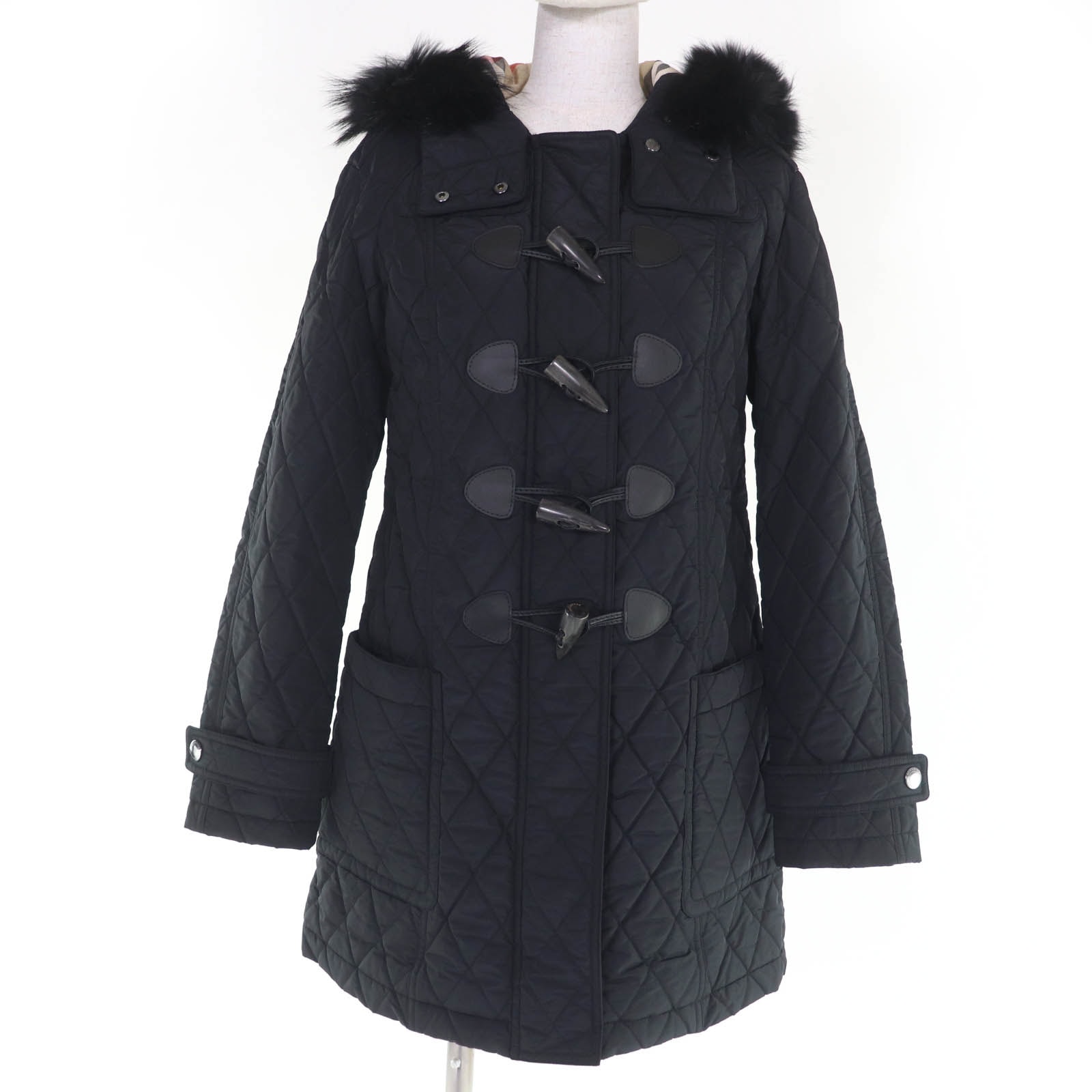 美品 バーバリーロンドン コート ブラック レディース 38