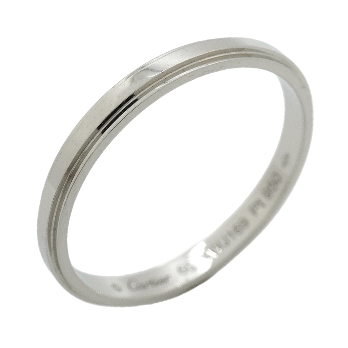 【6jkb0218】カルティエ リング ダムール Pt950 プラチナ #60【中古】メンズ