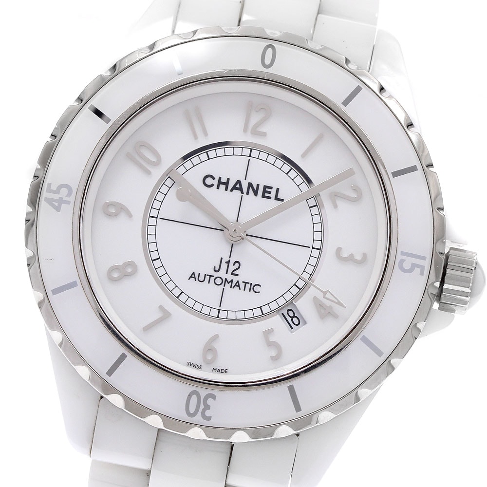 ★保 シャネル J12 白セラミック H2981 自動巻き メンズ 【中古】