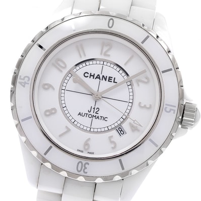 ★保 シャネル J12 白セラミック H2981 自動巻き メンズ 【中古】