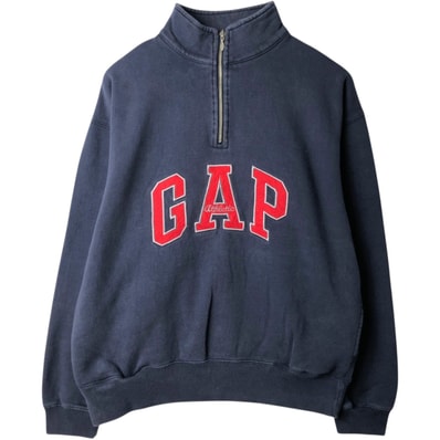 古着 90年代 ギャップ GAP オールドギャップ ハーフジップスウェットシャツ トレーナー メンズM相当 ヴィンテージ/eaa629578