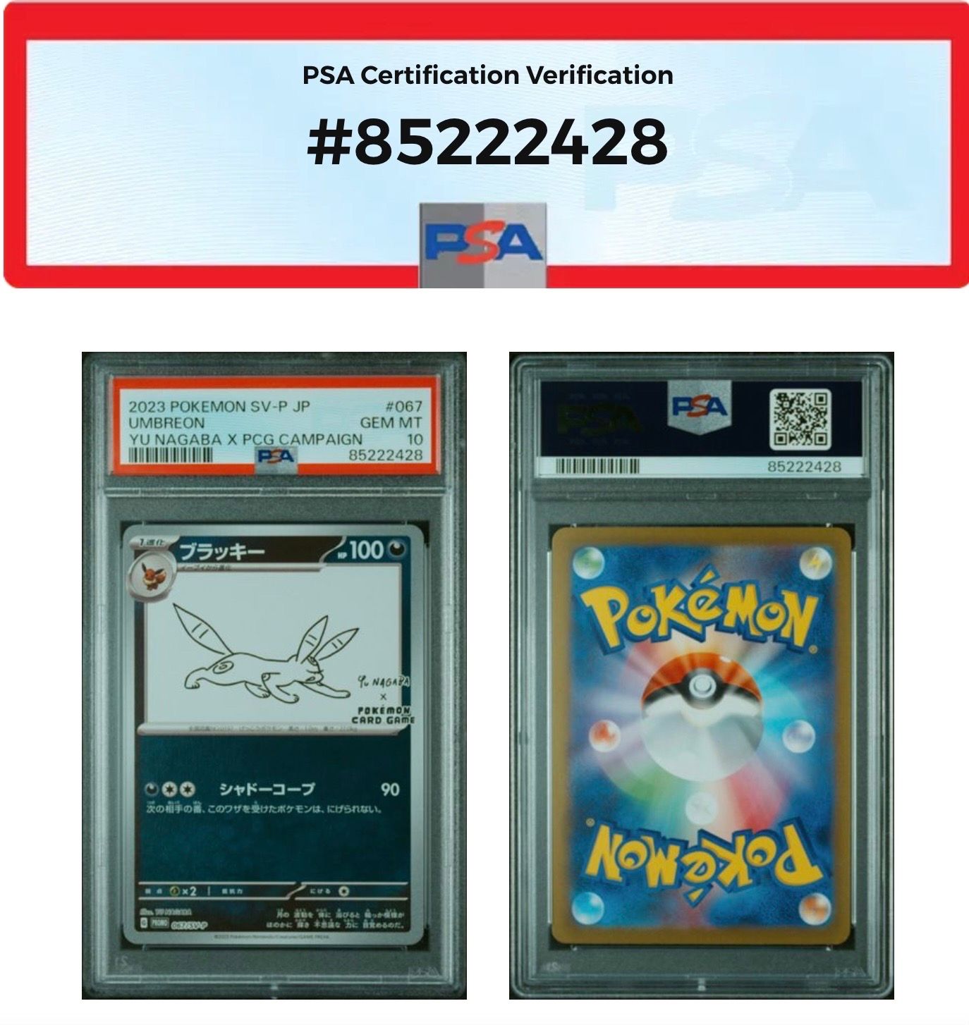 ブラッキー: プロモ (ナガバブラッキー) [SV-P 067](「YU NAGABA×ポケモンカードゲーム」プロモーションカード「SV-P」)