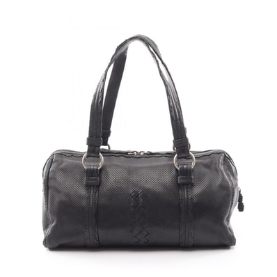 ボッテガヴェネタ BOTTEGA VENETA イントレチャート ハンドバッグ バッグ レザー レディース ブラック系 137345 【中古】
