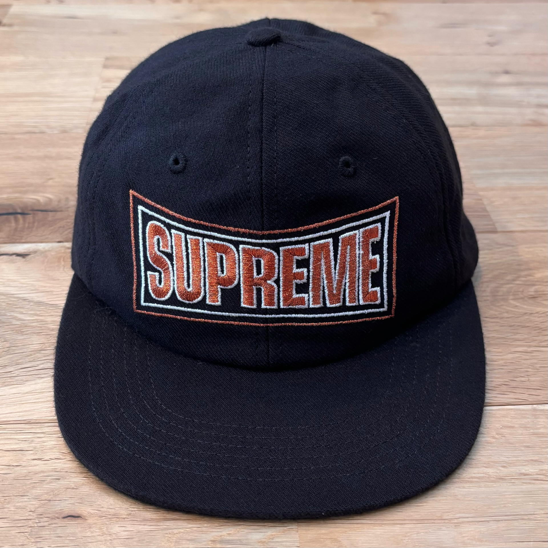 Supreme Metallic Arc 6-panel ブラック 黒 メタリック アーチ キャップ シュプリーム