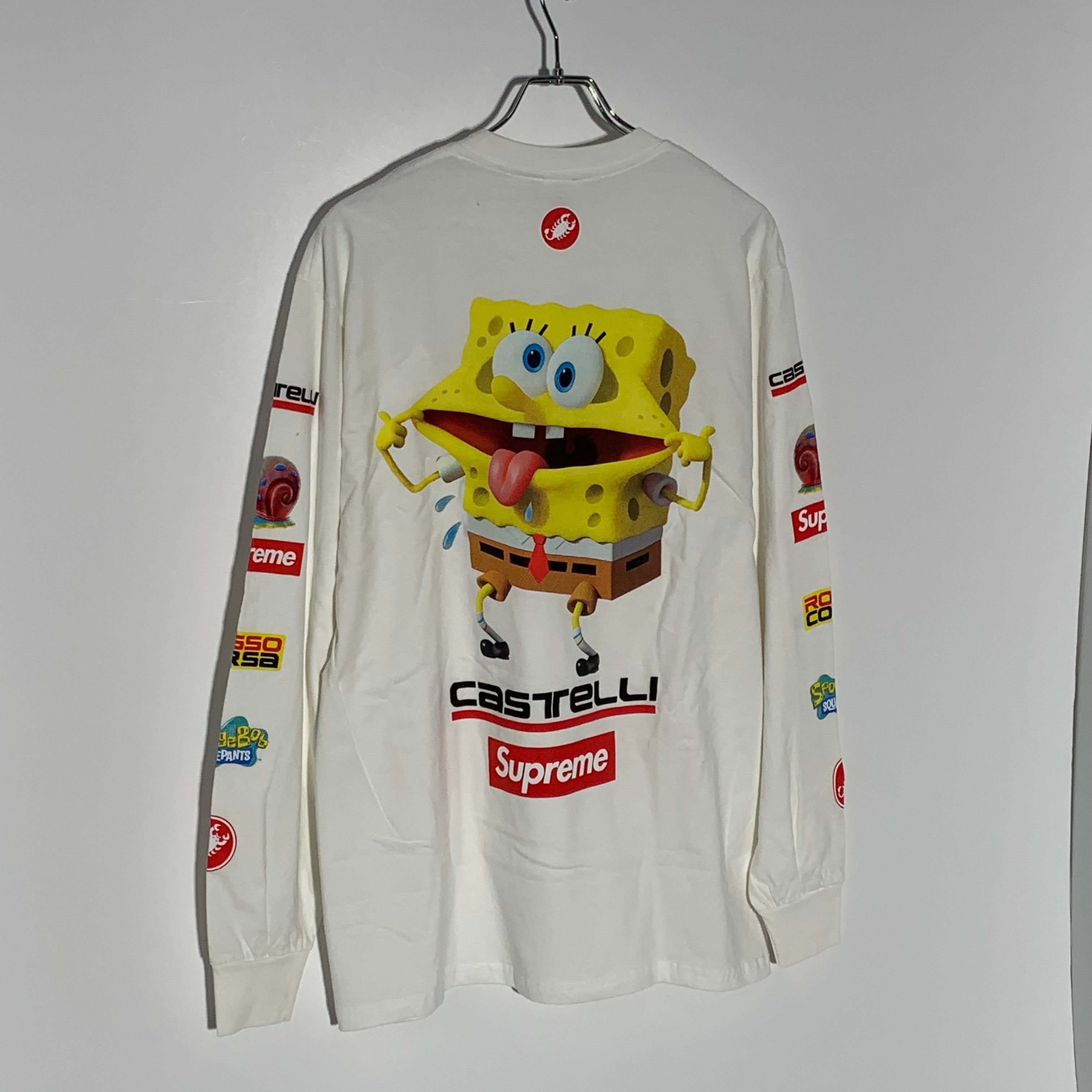 Supreme x SpongeBob Castelli Racing L/S Tee "White"