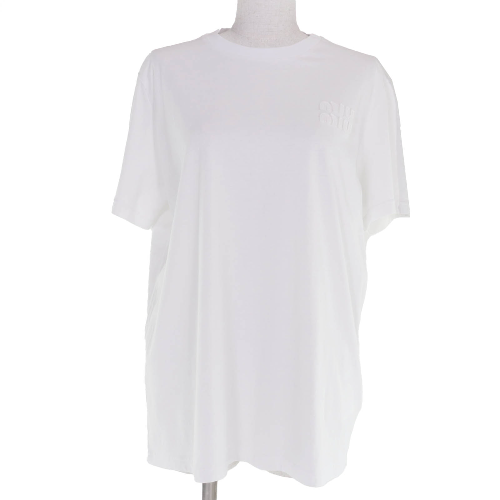 未使用品 ミュウミュウ 半袖Tシャツ ホワイト S MJN499 S232