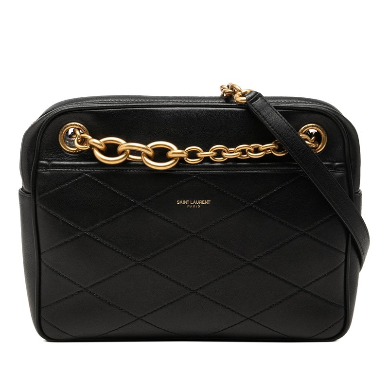 サンローラン チェーン ショルダーバッグ 669308 ブラック レザー レディース SAINT LAURENT 中古