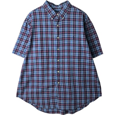 古着 00年代 ラルフローレン Ralph Lauren CLASSIC FIT 半袖 ボタンダウン チェックシャツ メンズXXL相当/eaa643918