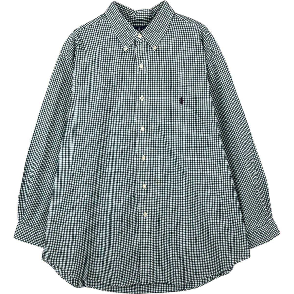 古着 ラルフローレン Ralph Lauren CLASSIC FIT クラシックフィット ギンガムチェック 長袖 ボタンダウンチェックシャツ メンズXL相当/eaa661331