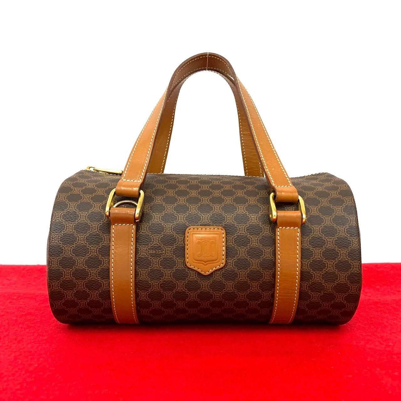 目立った傷や汚れなし】CELINE セリーヌ マカダム ブラゾン 柄 レザー