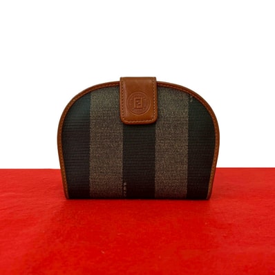 FENDI フェンディ ぺカン 柄 財布 レザー PVC 二つ折り財布 ブラウン
15386