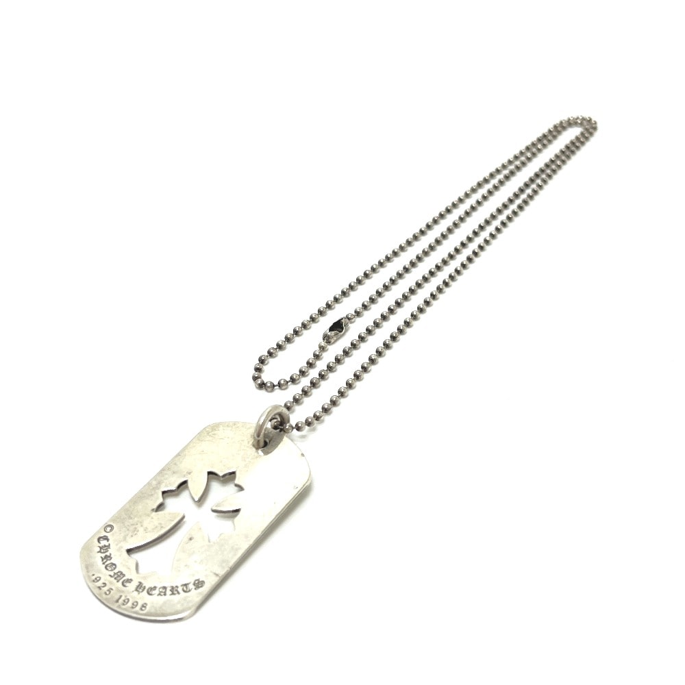 Chrome Hearts Cutout Cross Large Dog Tag Pendant Top SV925 "Silver"