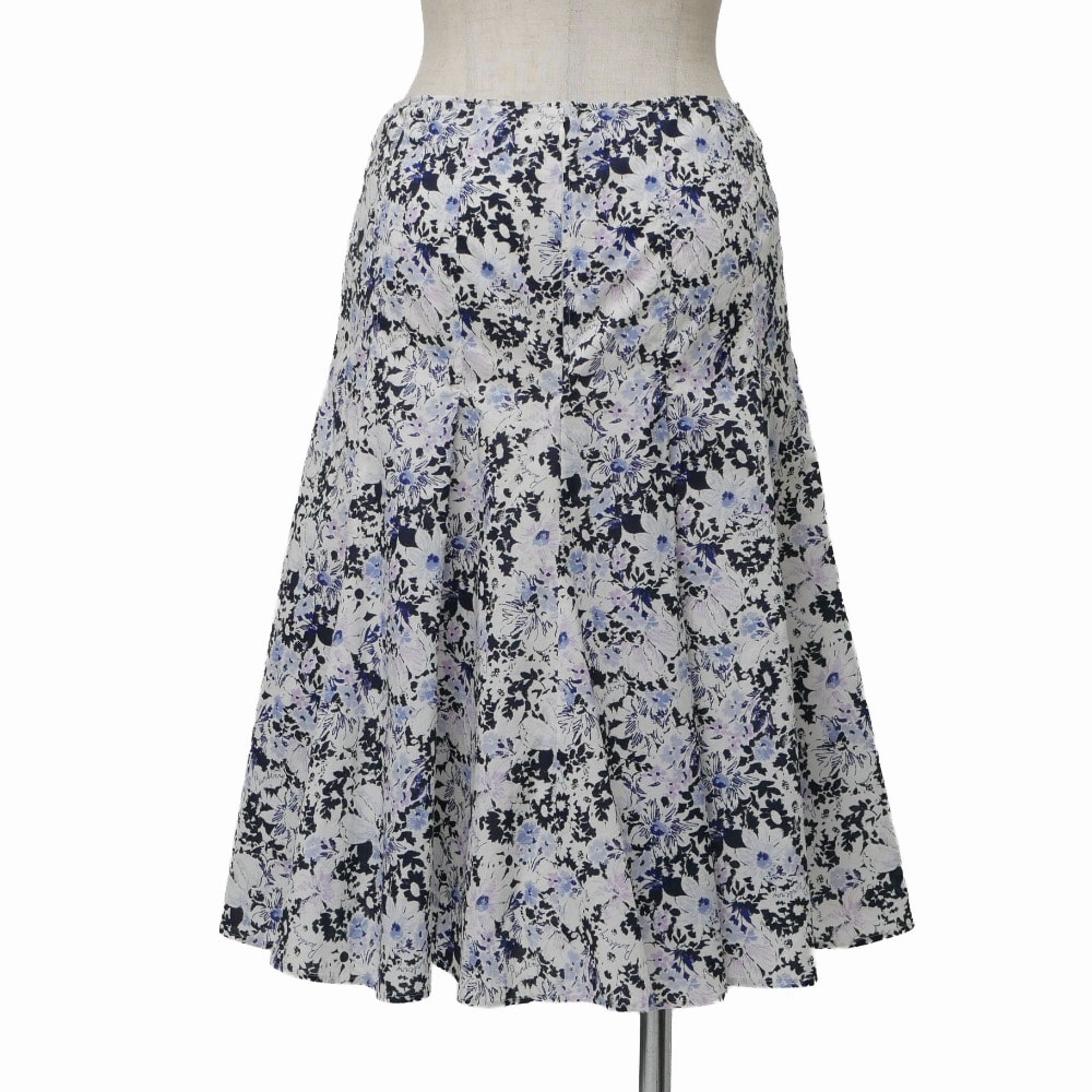BURBERRY バーバリー スカート サイズ38 フラワープリント フレアースカート ブランド古着【中古】RA7449