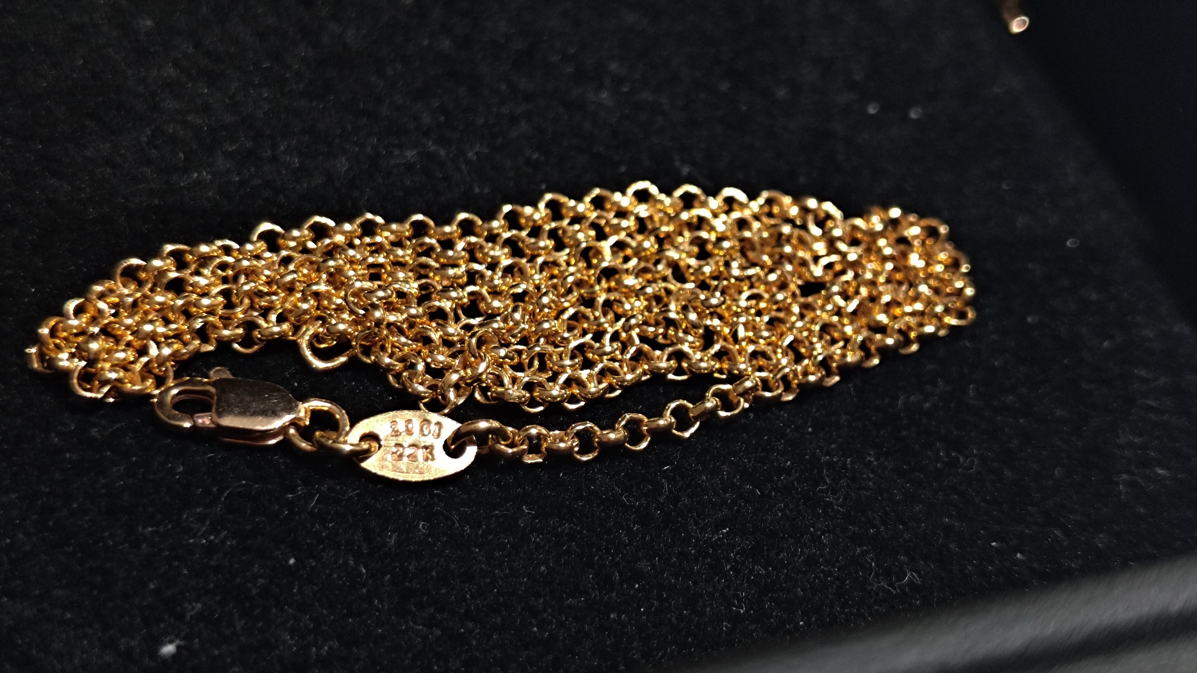 Chrome Hearts 22K Roll Chain Necklace "Yellow Gold"