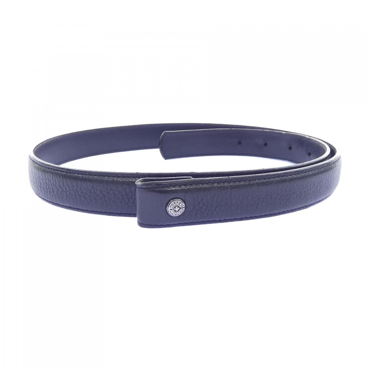 Chrome Hearts 1.0inch Scroll Label Rivet Strap Belt "Black"