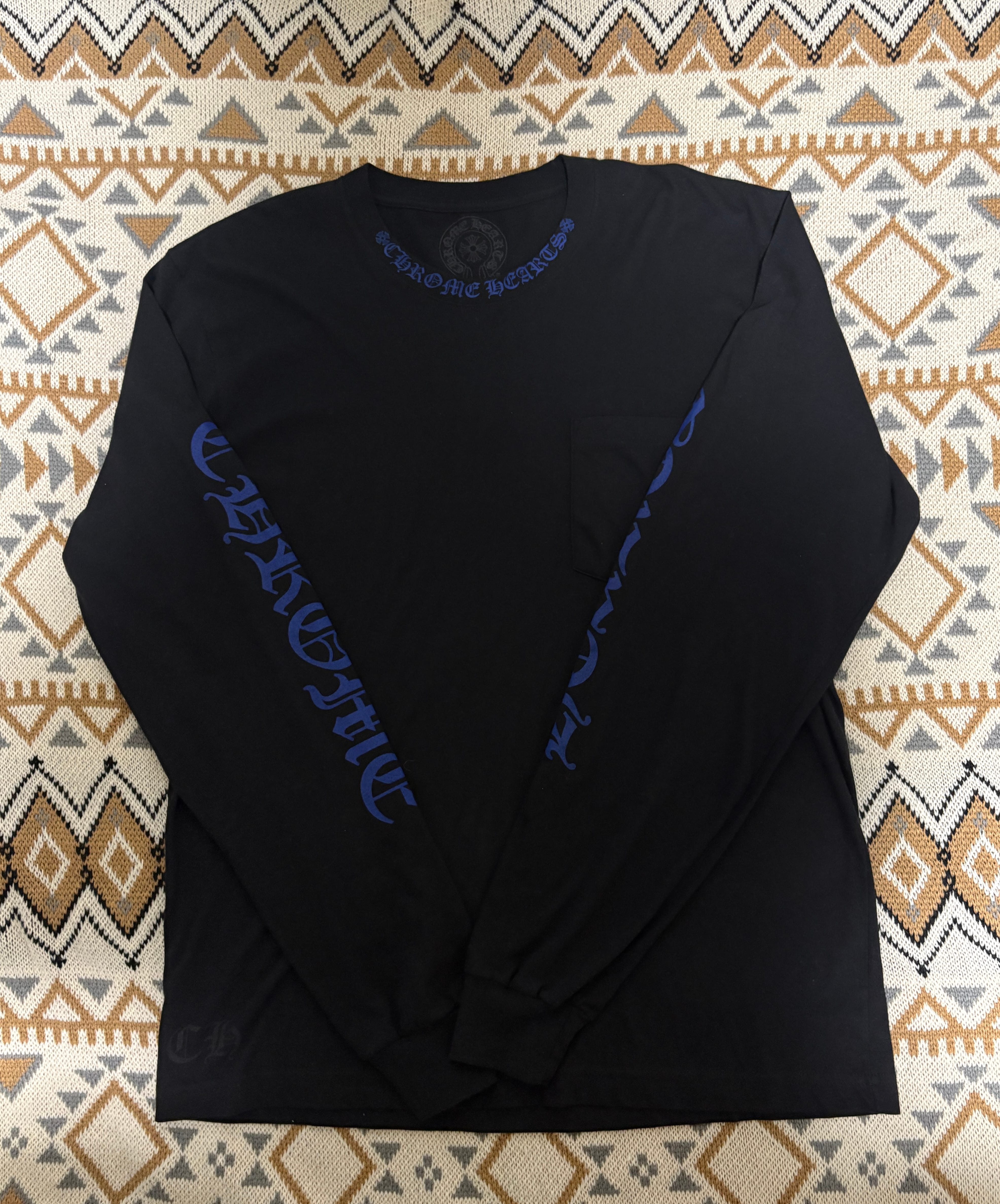 Chrome Hearts Neck Logo Pocket L/S Tee "Black"