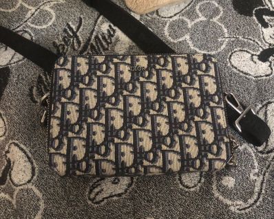 Dior Trotter Shoulder strap pouch ”Navy/Beige”