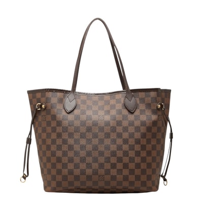 ルイ ヴィトン ダミエ ネヴァーフルMM トートバッグ ショルダーバッグ N51105 ブラウン PVC レザー レディース LOUIS VUITTON 中古
