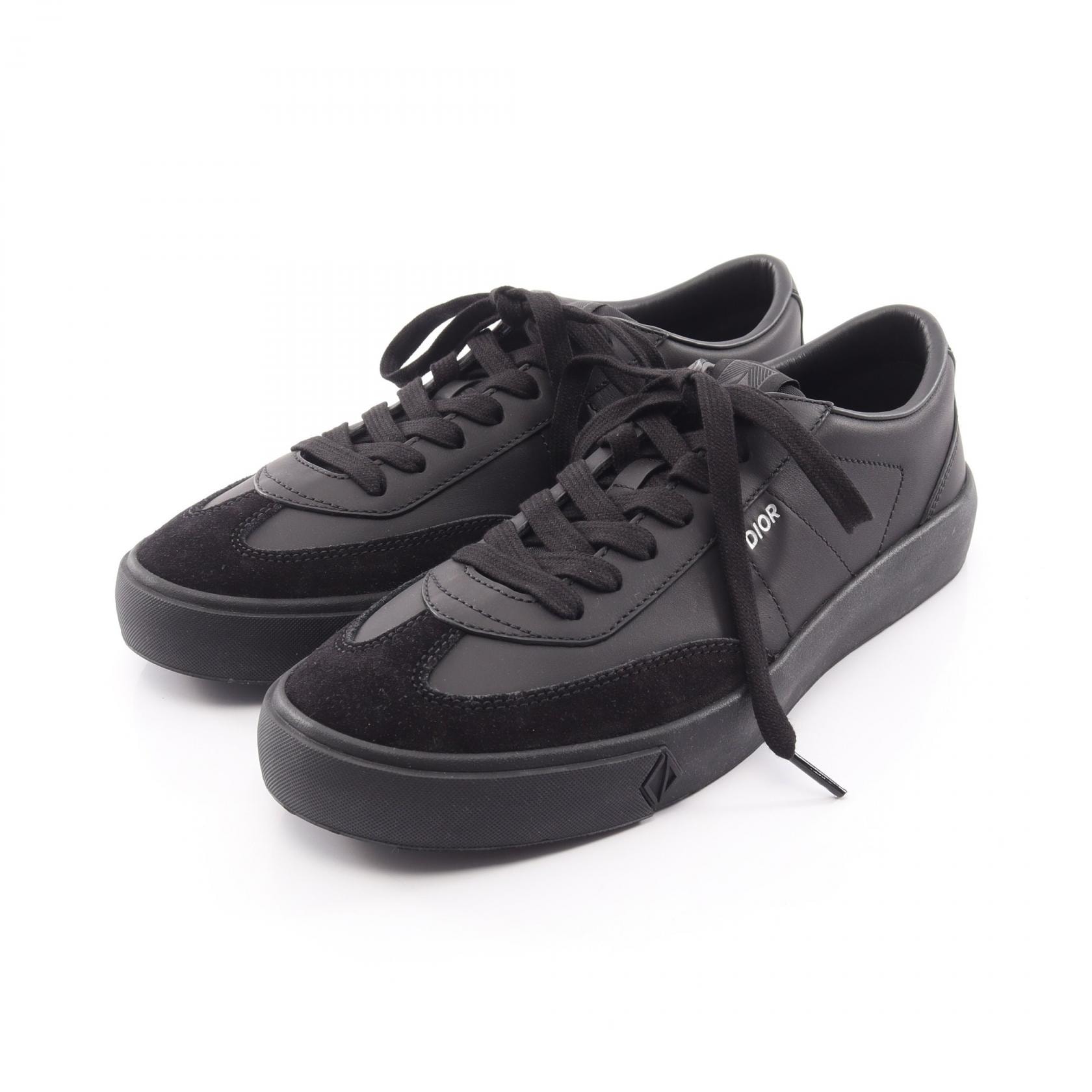 ディオール Dior B101 CD Diamond スニーカー 靴 レザー スウェード メンズ ブラック系 【中古】