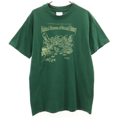 Hanes ヘインズ 90s USA製 オールド 半袖 Tシャツ M グリーン系 シングルステッチ