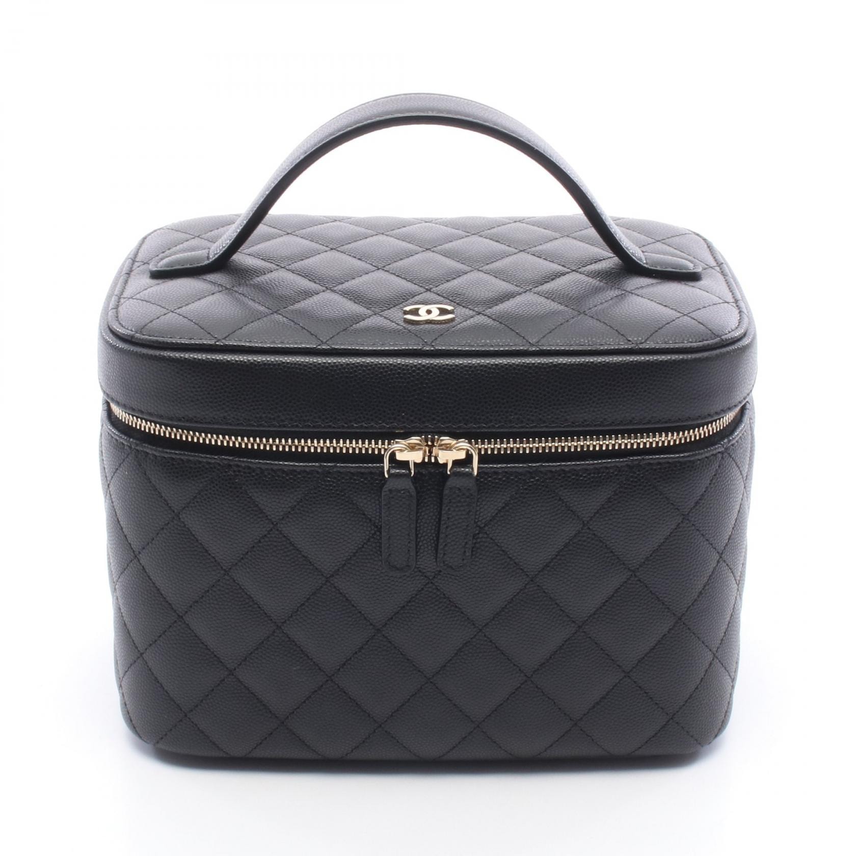 シャネル CHANEL タイムレスクラシック マトラッセ ハンドバッグ バッグ キャビアスキン(グレインドカーフ) レディース ブラック系 AP2573 【中古】
