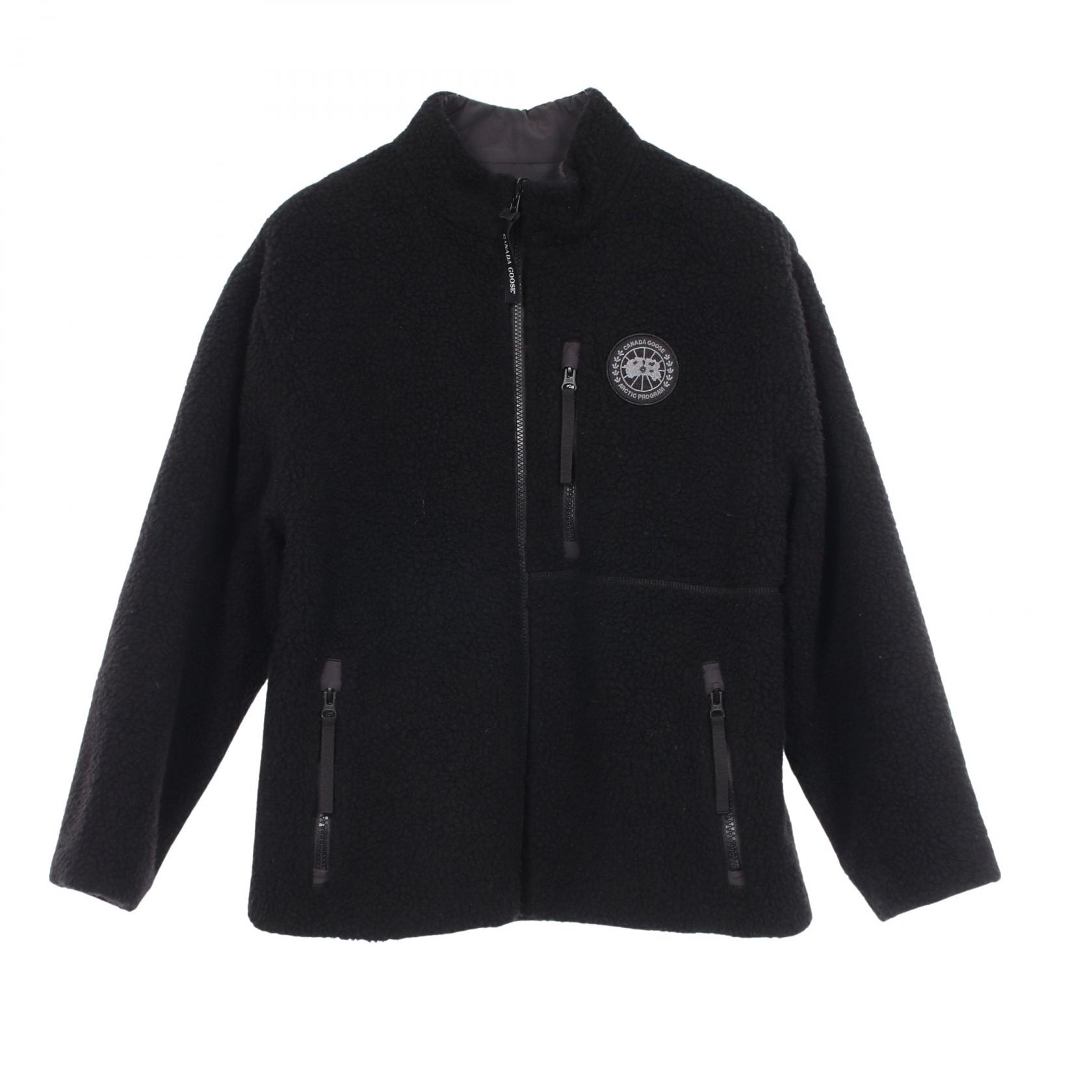 カナダグース CANADA GOOSE kinross BLACK LABEL キンロス リバーシブル フリース 衣料品 アウター コットン ナイロン メンズ ブラック系 2463MBA 【中古】