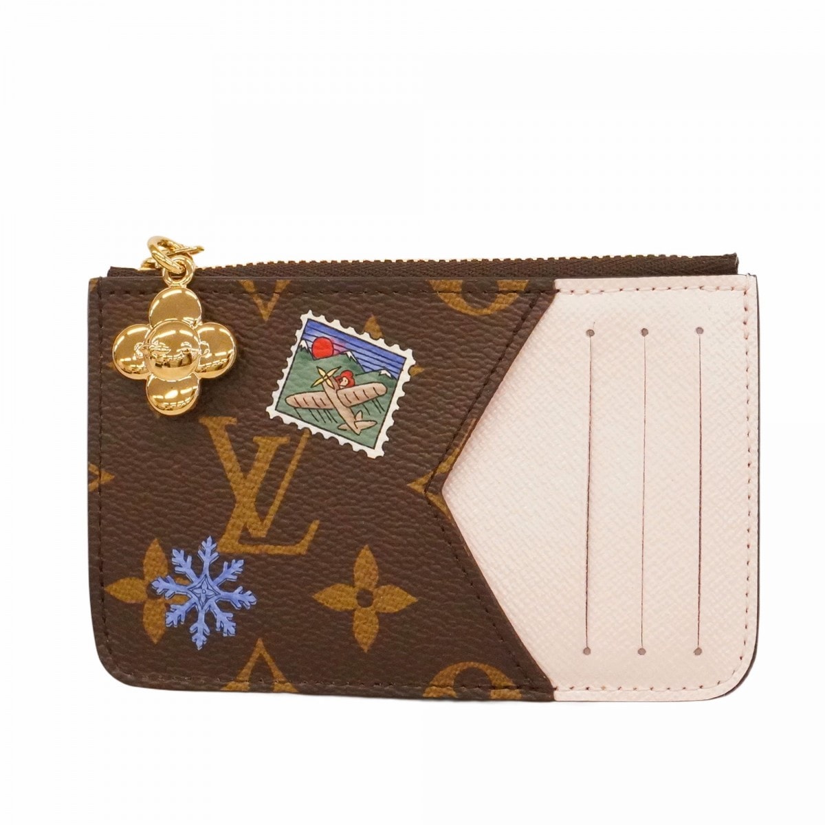 【6da0356-k】ルイヴィトン コインケース モノグラム ヴィヴィエンヌ ポルトカルトロミー M15333 マルチカラー ブラウン【中古】レディース