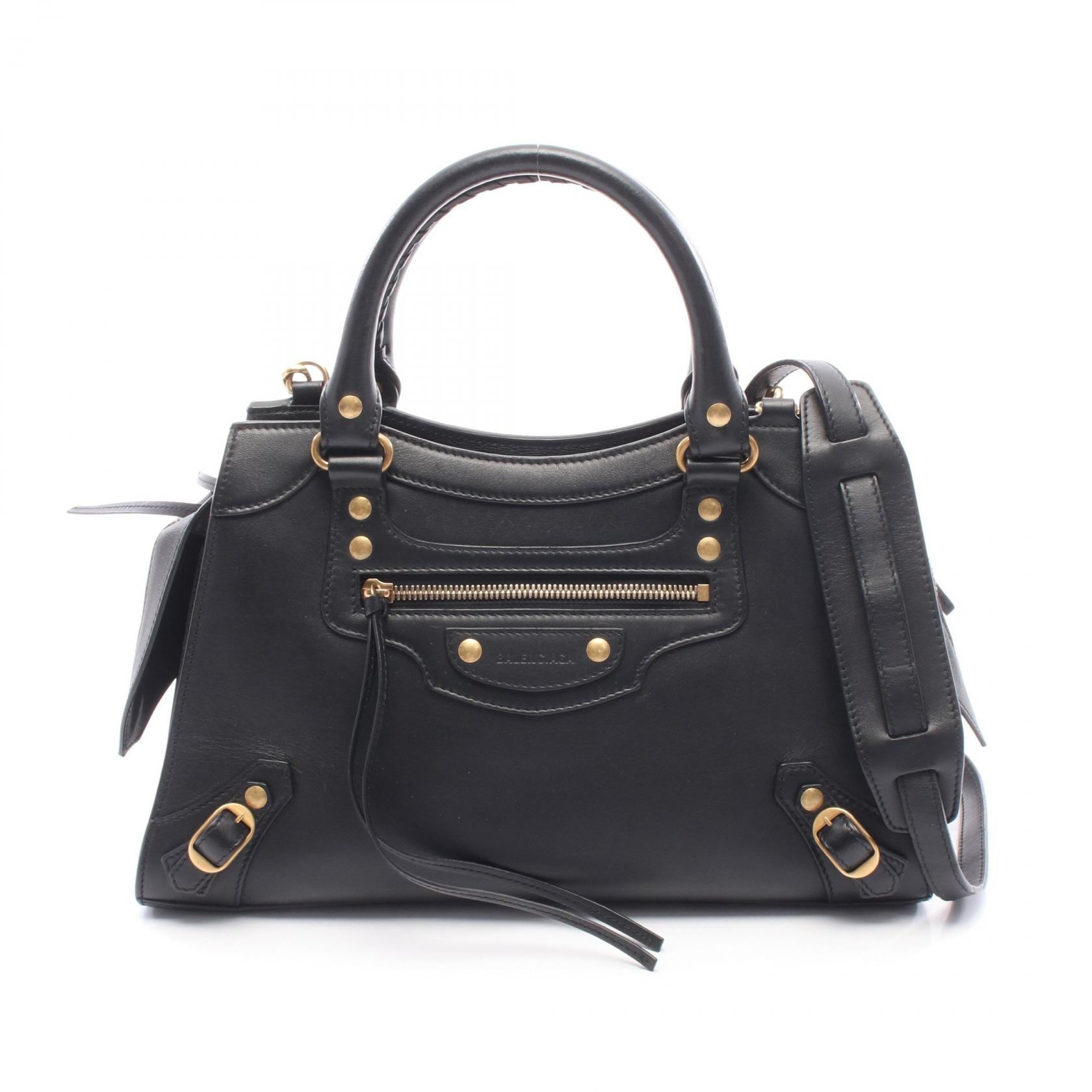 バレンシアガ BALENCIAGA ネオクラシックシティ スモール ハンドバッグ バッグ レザー レディース ブラック系 638521 【中古】