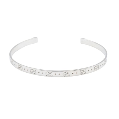 グッチ GUCCI アイコン ブレスレット ブレスレット アクセサリー K18WG(ホワイトゴールド) メンズ レディース シルバー系 【中古】