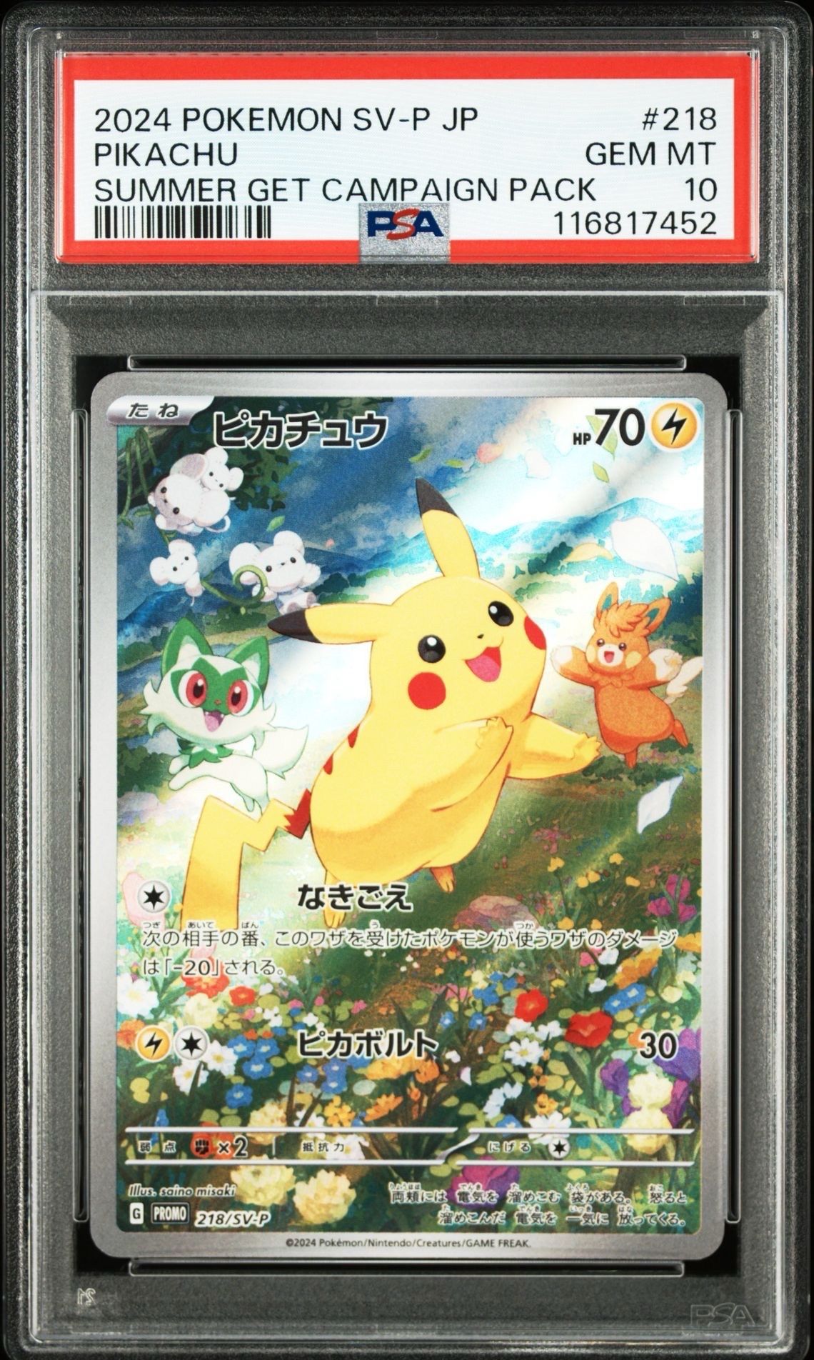 ピカチュウ P [SV-P 218](プロモカードパック「ポケカの夏がキタ!プロモカードGetキャンペーン!」)