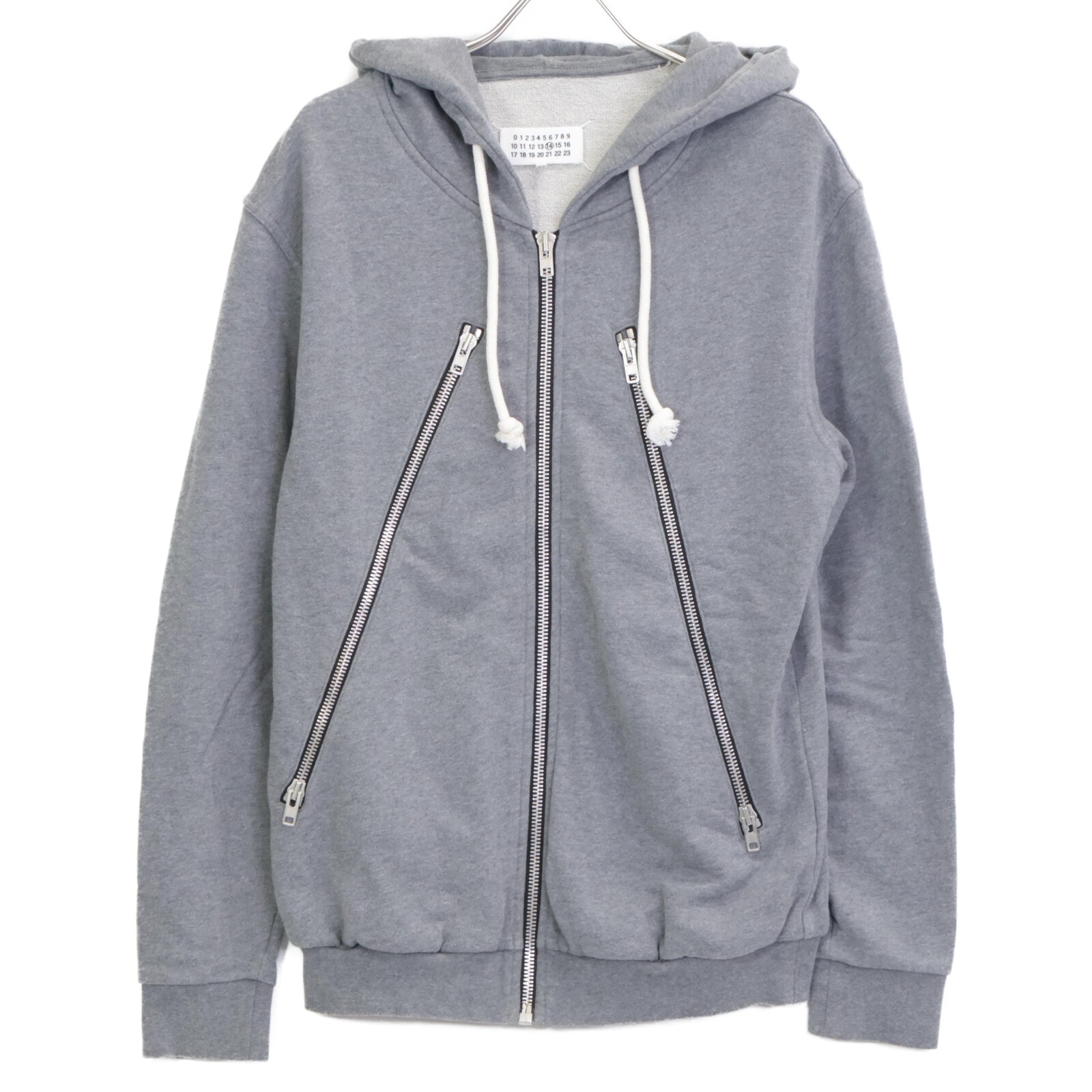 メゾンマルジェラ　5zipパーカー　八の字　グレー サイズ44 Maison Margiela メゾンマルジェラ 18SS 5Zip Sweat Parka 八の