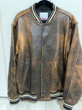 Supreme Leather Varsity Jacket