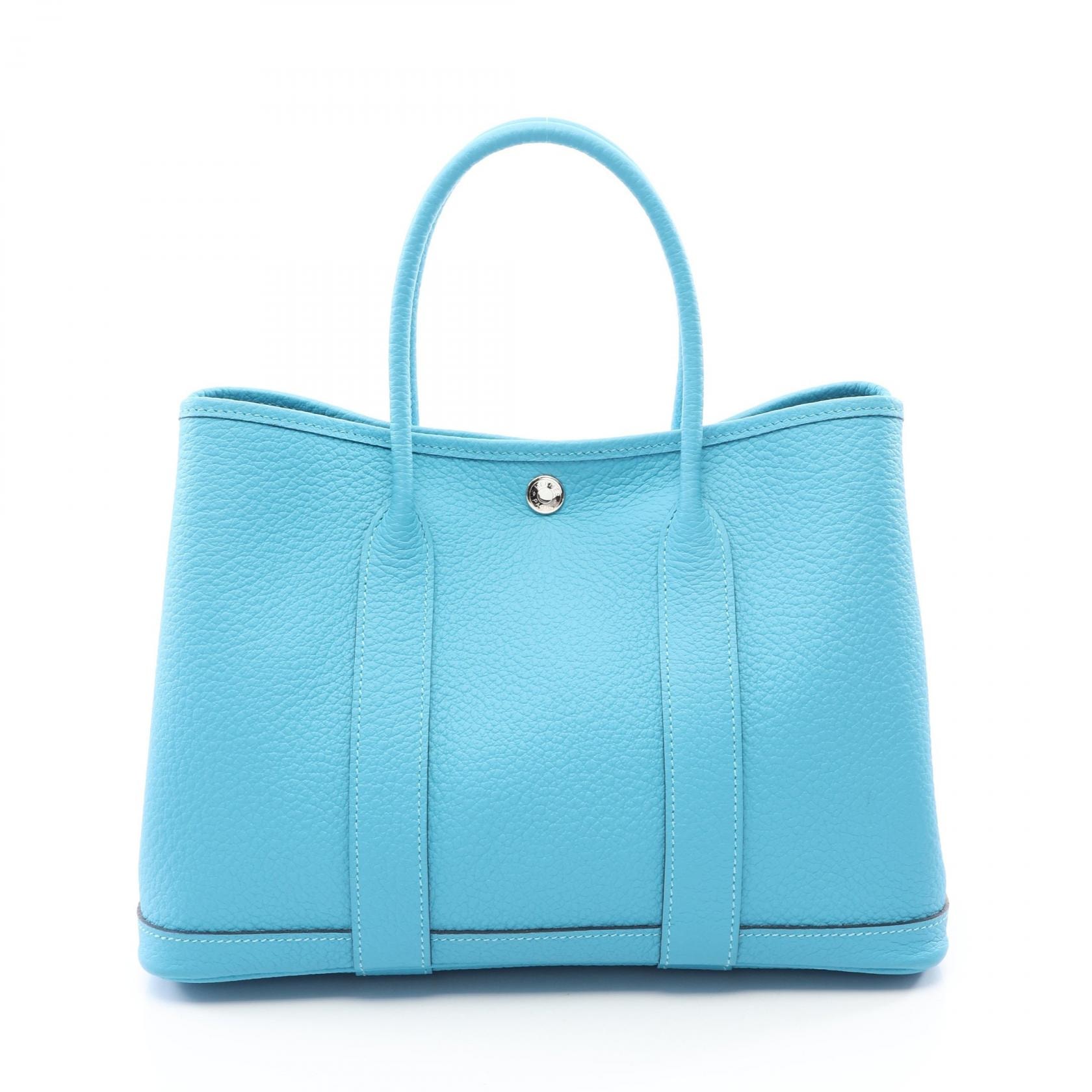 エルメス HERMES ガーデンパーティTPM ブルーノール トートバッグ バッグ ヴァッシュカントリー ヴァッシュカントリー D刻印(2019年製造) レディース ブルー系 【中古】