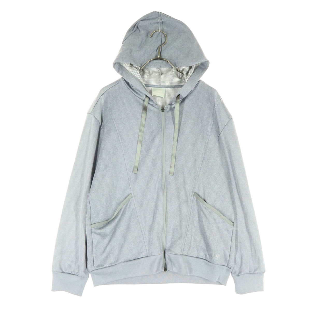 美品 NEW BALANCE ニューバランス 長袖 ジップジャケット M グレー系 フーディー