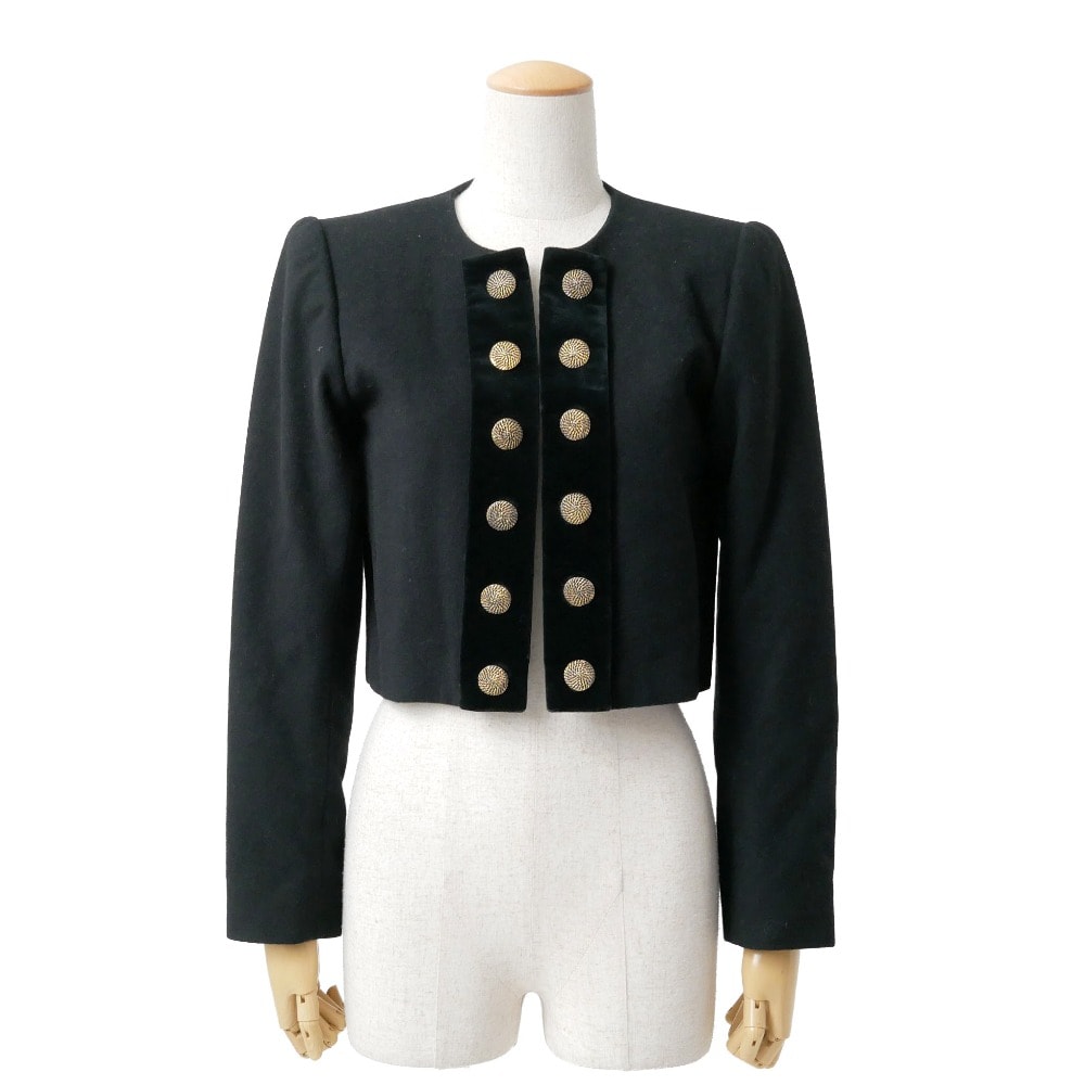 YVES SAINT LAURENT イヴ・サンローラン ヴィンテージ ジャケット サイズ7A3 クロップドジャケット ブランド古着【中古】20260610/RA9753