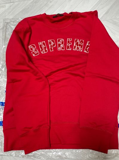 Supreme / Louis Vuitton Arc Logo Crewneck "Red"